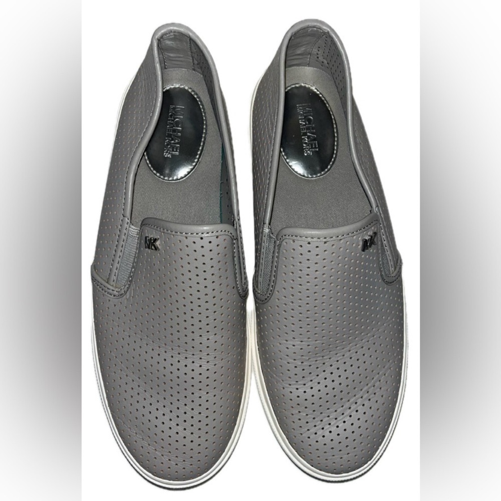 Michael Kors ‘Keaton’ Slip On Gray Leather Size 7.5M - Picture 3 of 13